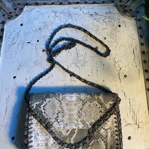 Sondra Robert’s Snake Skin Crossbody 23”
